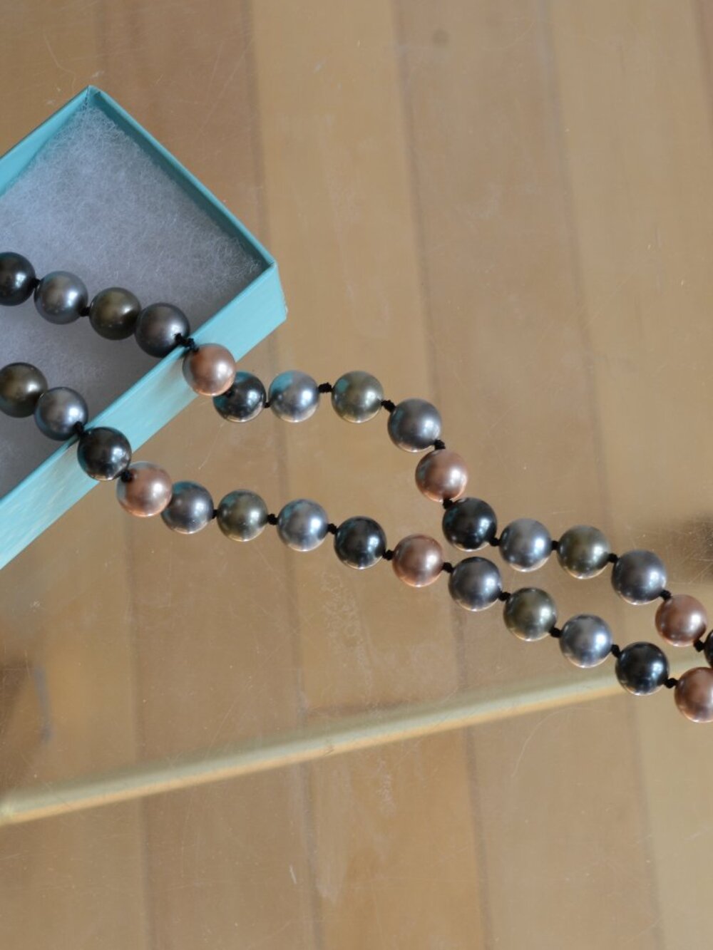 Multi Color Simulated Tahitian Pearl Strand Necklace